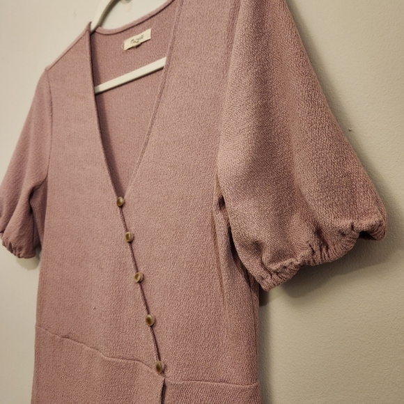 Madewell Cross Button Wrap Dress - Size Small - Lavender - Like New Blush Pink - Picture 9 of 10